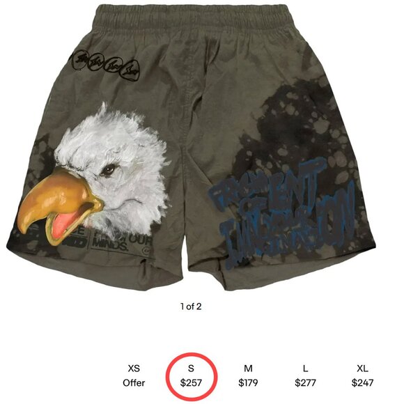 Cactus Jack by Travis Scott For Fragment Imagination Shorts Green - Picture 6 of 11